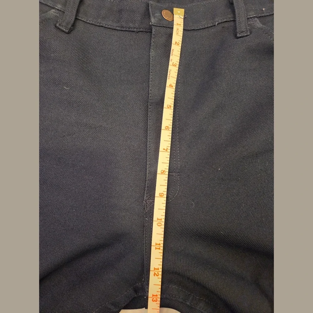 Wrangler Navy Work Pants Men's 38x29.5 Poly Blend‎ Straight Leg Uniform Utility